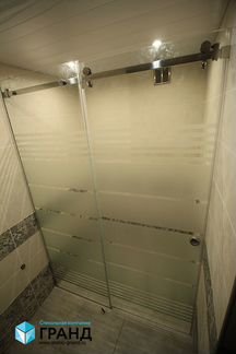 Душевая перегородка из стекла раздвижная