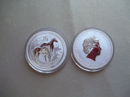 Австралия Лунар II Лошадь серебро 999 1/2oz 15,55г