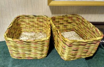 Плетёная интерьерная корзинка