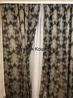 Шторы жаккард 380*270, новые