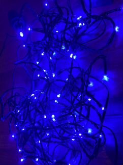 Гирлянда Оби с голубыми огоньками