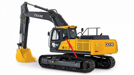 Стекло кузовное левое John Deere е260lc/е300lc