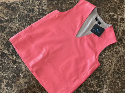 Кожаный топ Lanvin, 40FR, новый (оригинал)