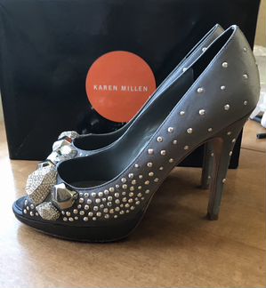 Туфли Karen Millen, серые, размер 38