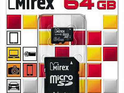 Карта памяти mirex microsdxc 64 гб