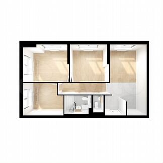 3-к квартира, 69.4 м², 19/24 эт.