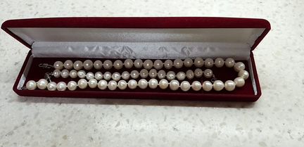 Бусы и браслет из жемчуга