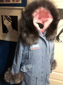 Куртка парка Moncler Чернобуркой 56/62