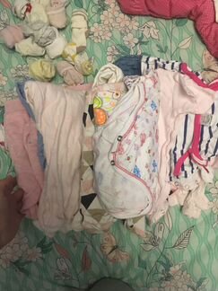 Большая коробка (пакет) одежды для девочки от 0 до