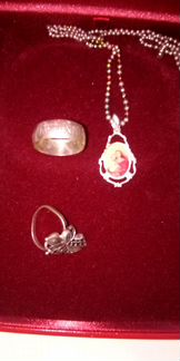 Кольца серебро Подвеска