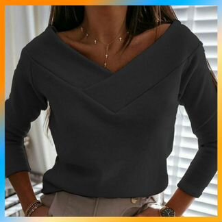 Пуловер с вырезом (Ангора)