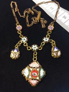 Ожерелье антикварное Микромозаика Рим