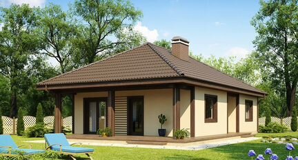 Блочный дом из керамического кирпича Варна 114м2