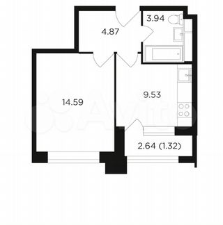 1-к квартира, 35.6 м², 10/31 эт.