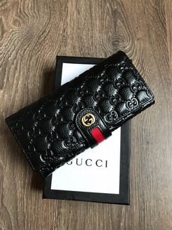 Кошелек Gucci чёрный портмоне гуччи