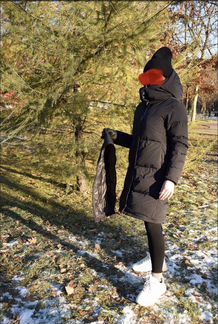 Пуховик зимний женский длинный