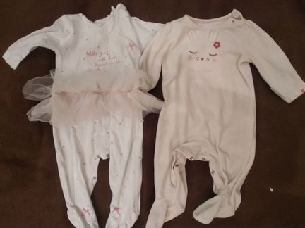 2 Боди слитное mothercare 3-6 и 6-9 мес
