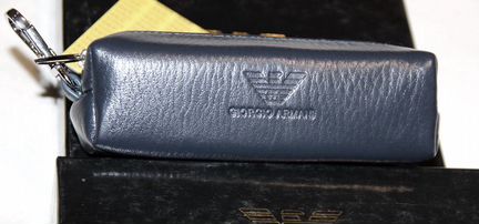 Мужская кожаная ключница G.A. синяя new