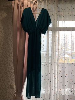 Бирюзовое платье в пол