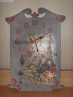 Часы в технике декупаж