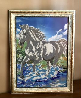 Картина бисер бисером ручная мустанг лошадь