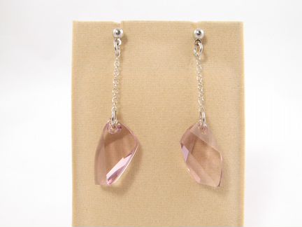 Серьги Аметистовые кристаллы Сваровски