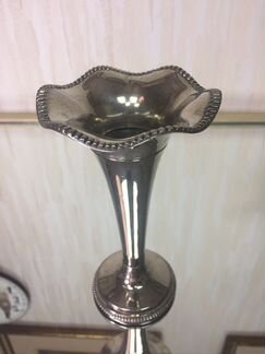 Ваза подсвечник цветок серебрение