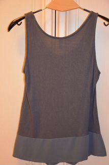 Серая трикотажная блуза Vero Moda Бант шифон