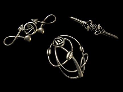 Ренни Макинтош Броши Серебро Винтаж