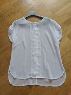 Белая шифоновая блуза KeyFashion