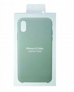 Чехол-накладка для iPhone XS Max leather case AAA Taupe (темно-серый)