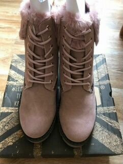 Ботинки зимние нежно-розовые