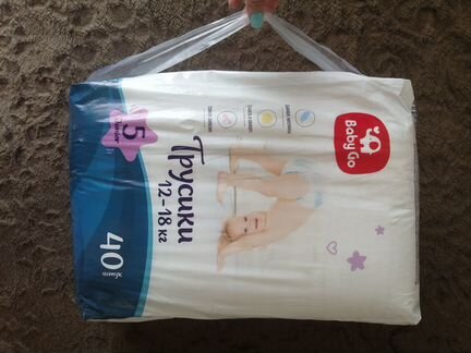 Подгузники-трусики Baby Go Junior 12-18кг 40шт