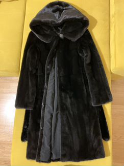 Шуба норковая, черная blackglama