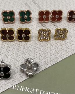 Серьги гвоздики Van Cleef новые