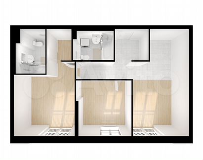 2-к квартира, 65.2 м², 20/26 эт.
