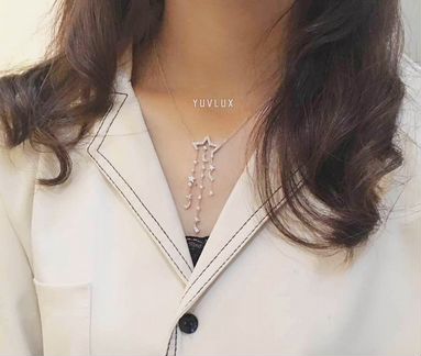 Chanel золотое колье с бриллиантами 0.55 ct