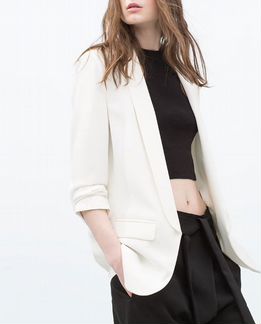 Новый белый жакет Zara M