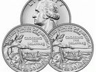 Новинка сша2 монеты (P+D) 1/4 доллара 2021года