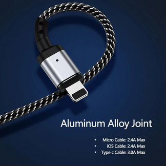 Магнитный зарядный кабель Micro USB,type C, iPhone