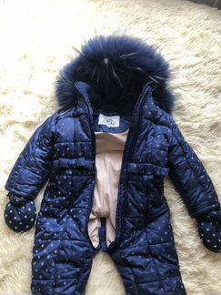 Комбинезон зимний на девочку 12 мес borelli