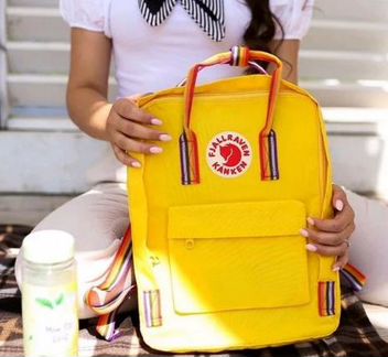 Рюкзак канкен жёлто-радужный