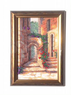 Вышитая картина Итальянский дворик