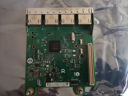 Дочерняя сетевая карта Dell Intel i350 4x1Gb порта