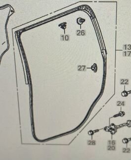 Уплотнитель двери Honda Pilot 2