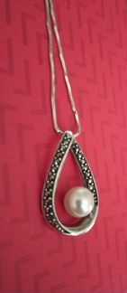 Серебряная подвеска с цепочкой