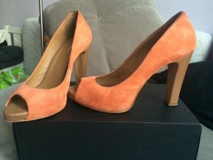 Туфли кораллового цвета, размер 39
