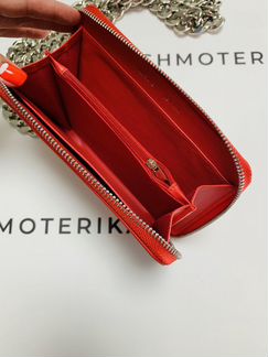 Kara Сумка квадратная на цепи красная, гранж