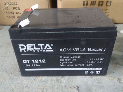 Свинцово-кислот аккумулятор 12V 12Ah Delta DT1212