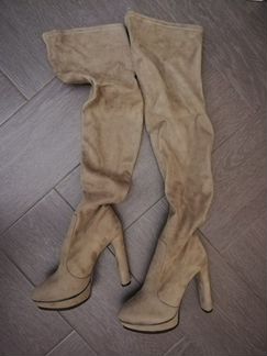 Новые сапоги ботфорты чулки на платформе